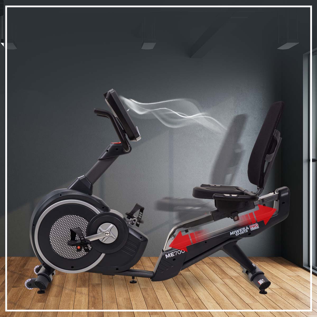 liegender Sitzposition Miweba Sports Liegeergometer ME700